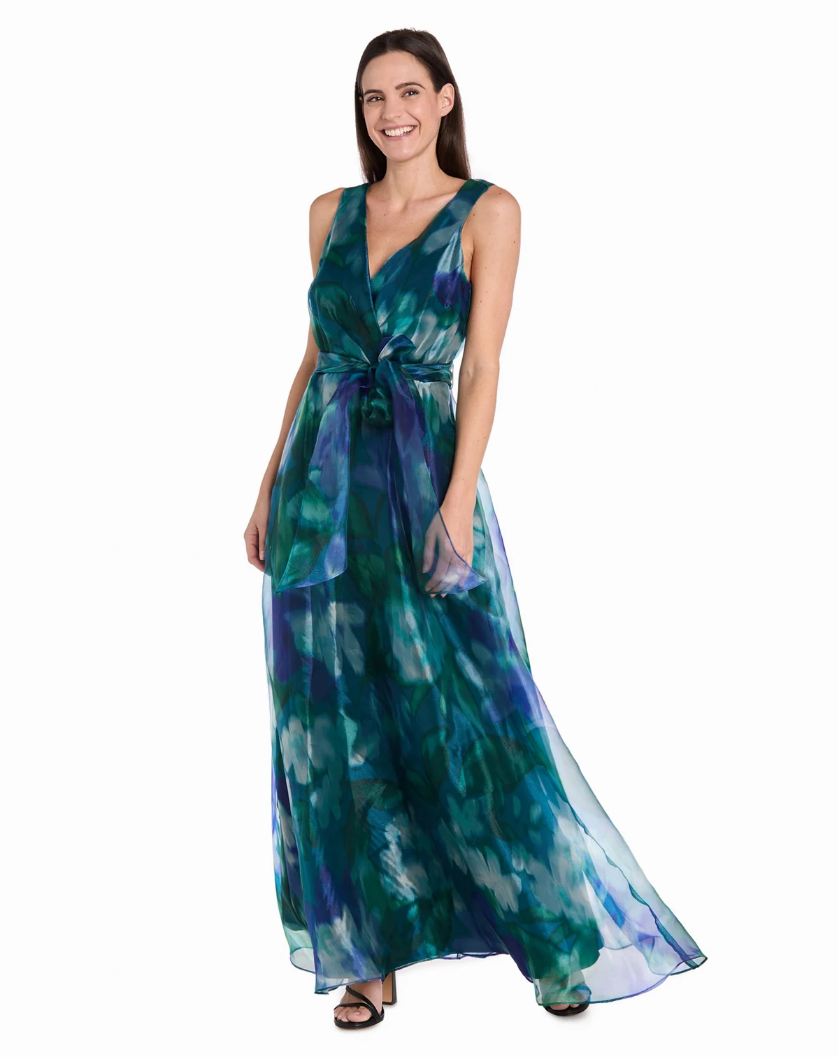 Petite Sleeveless Bow-Tie A-Line Dress