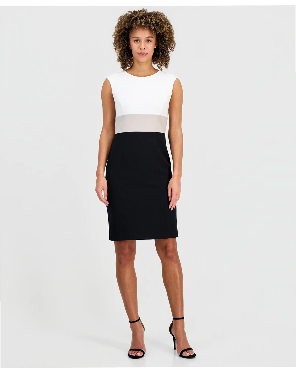 Women's Colorblock Sleeveless Sheath Dress, Regular & Petite