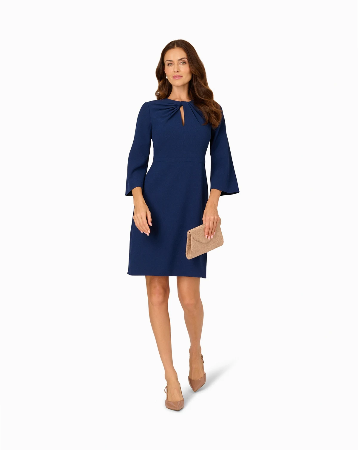 Petite Keyhole Neck Sheath Dress