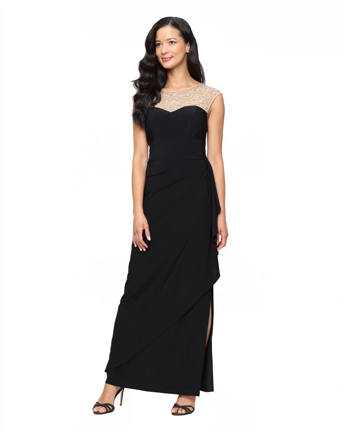 Petite Long Boat Neck Dress