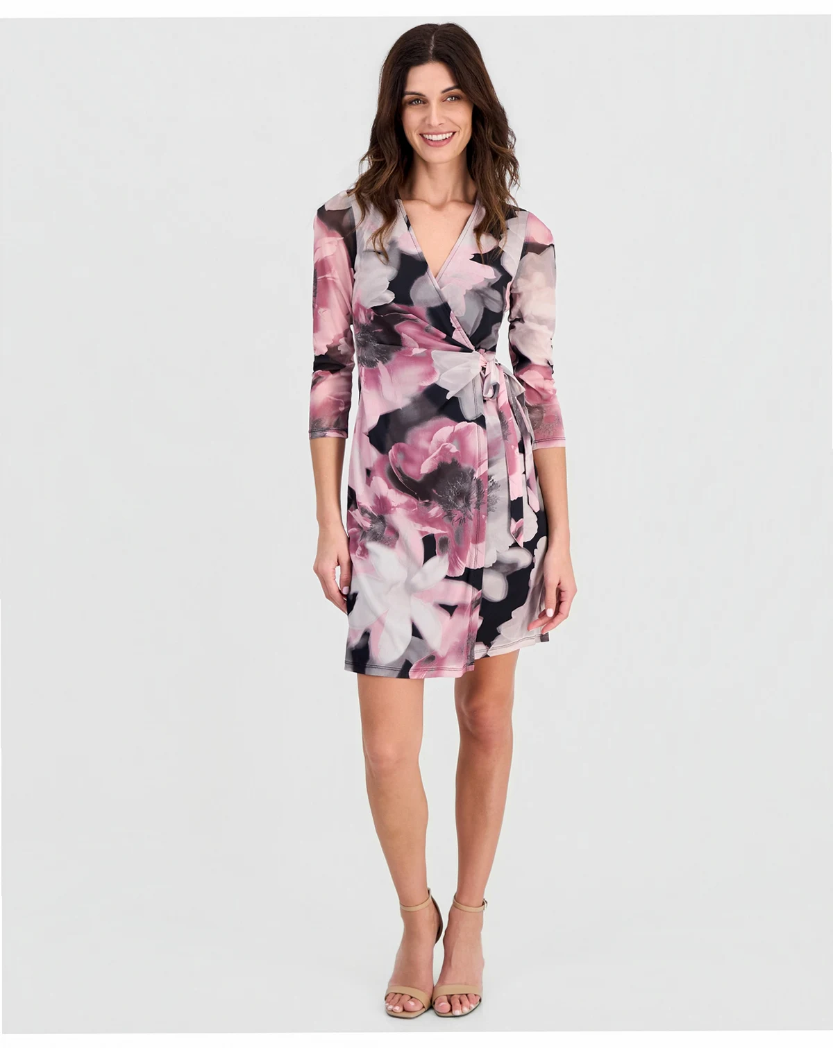 Petite V-Neck Classic Wrap Dress