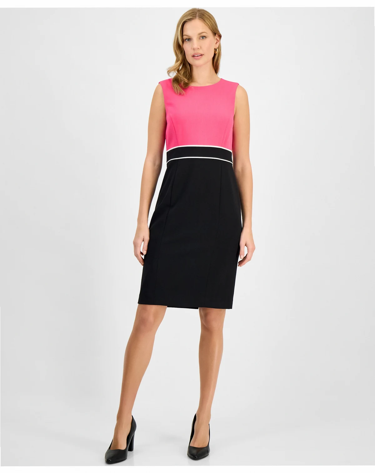 Women's Colorblock Sheath Dress, Regular & Petite