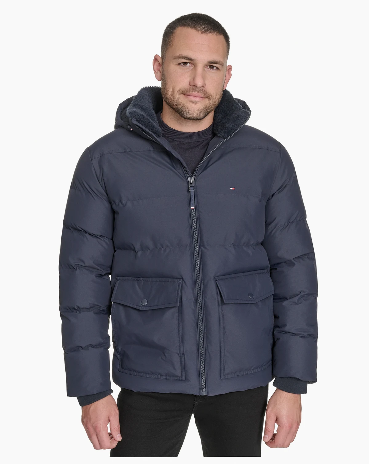 Men's Two Pocket Hooded Puffer Jacket