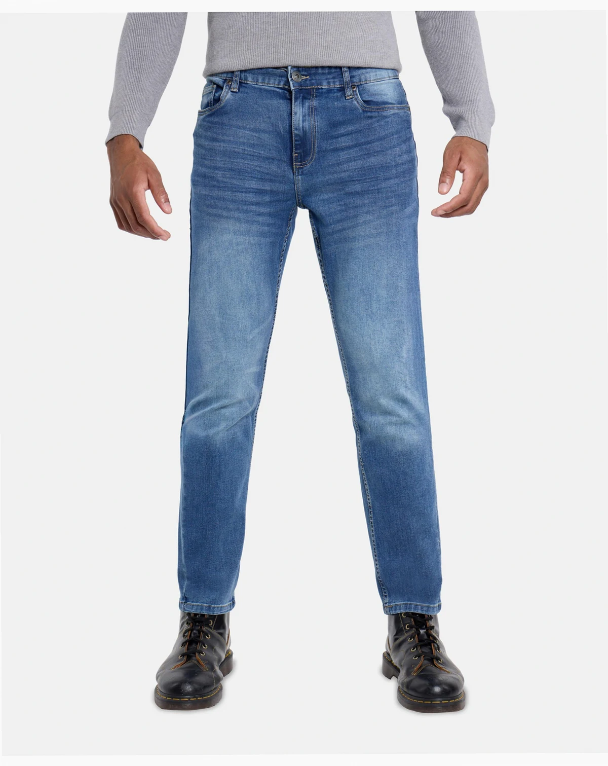 Men's Pieced Pockets Slim Fit Jeans