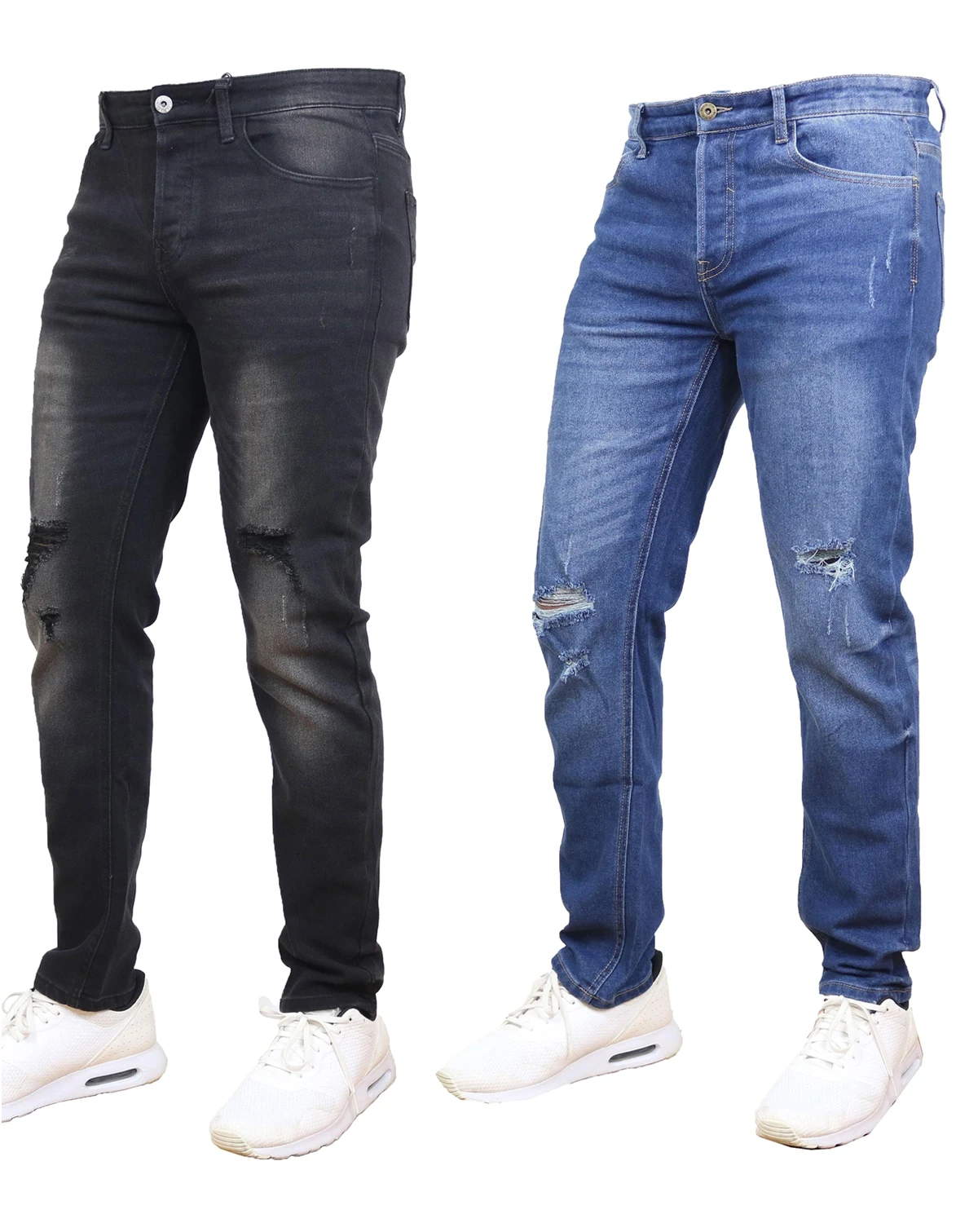 Men's 2-Pack Stretch Ripped Jeans