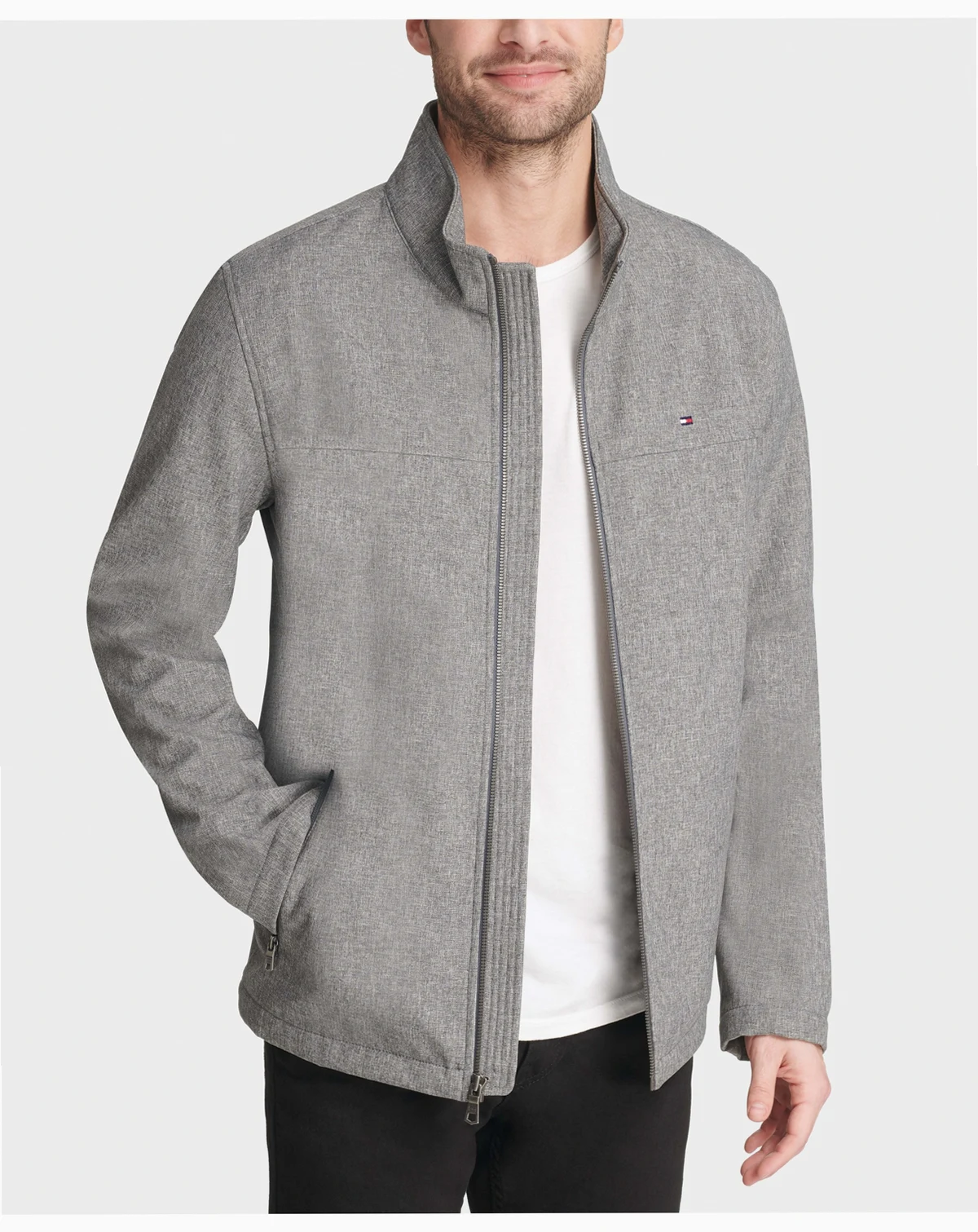 Men's Soft-Shell Classic Zip-Front Jacket