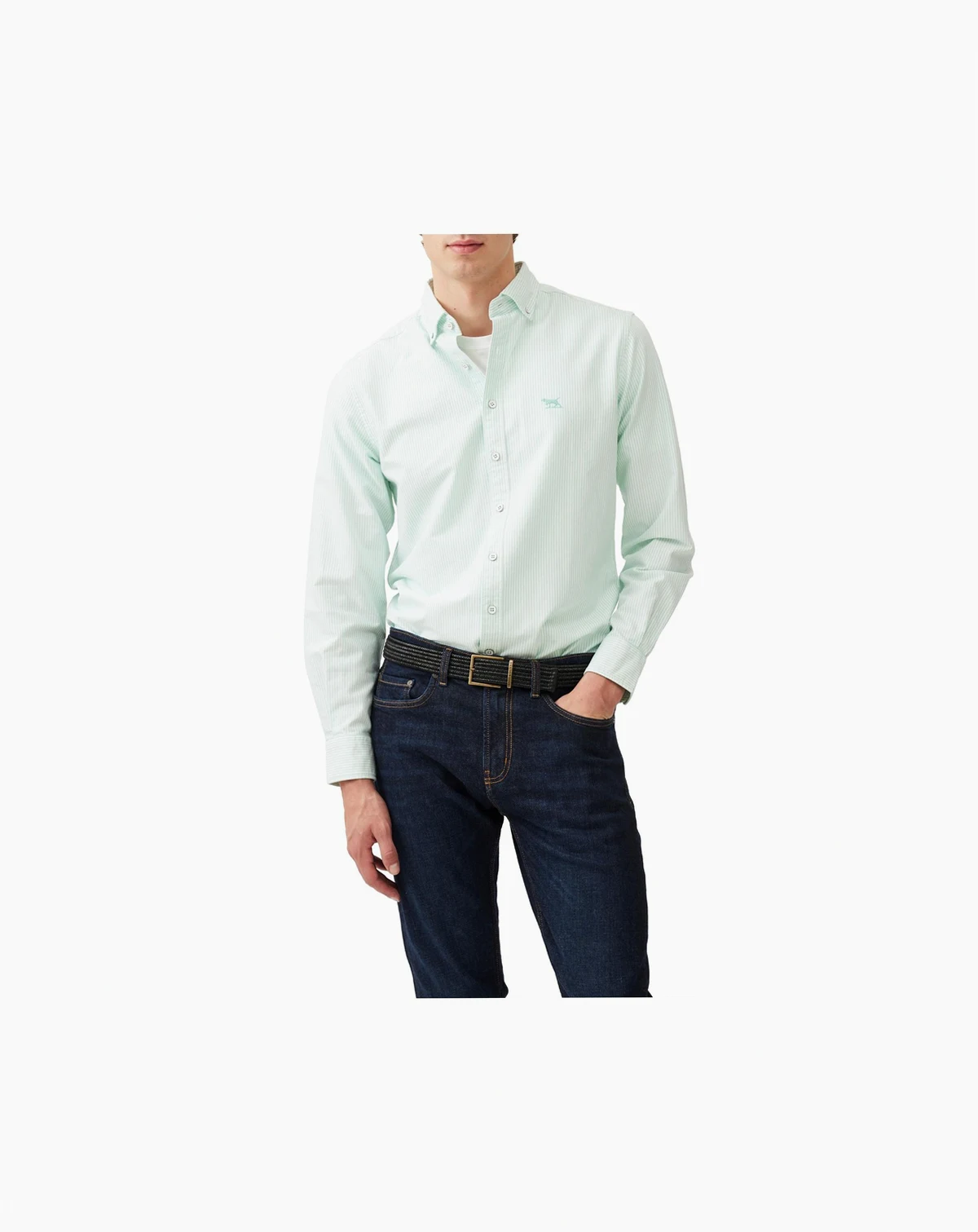 Men's Gunn Oxford Stripe Long Sleeve Sports Fit Shirt
