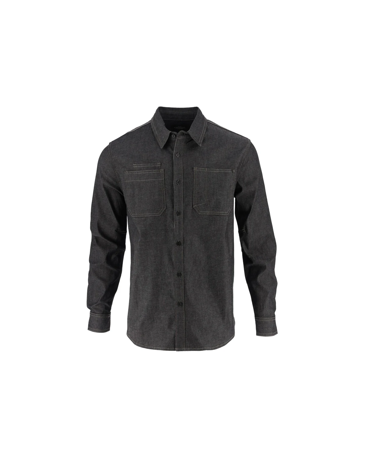 Men's Vintage Stretch Denim Long Sleeve Button Up Shirt