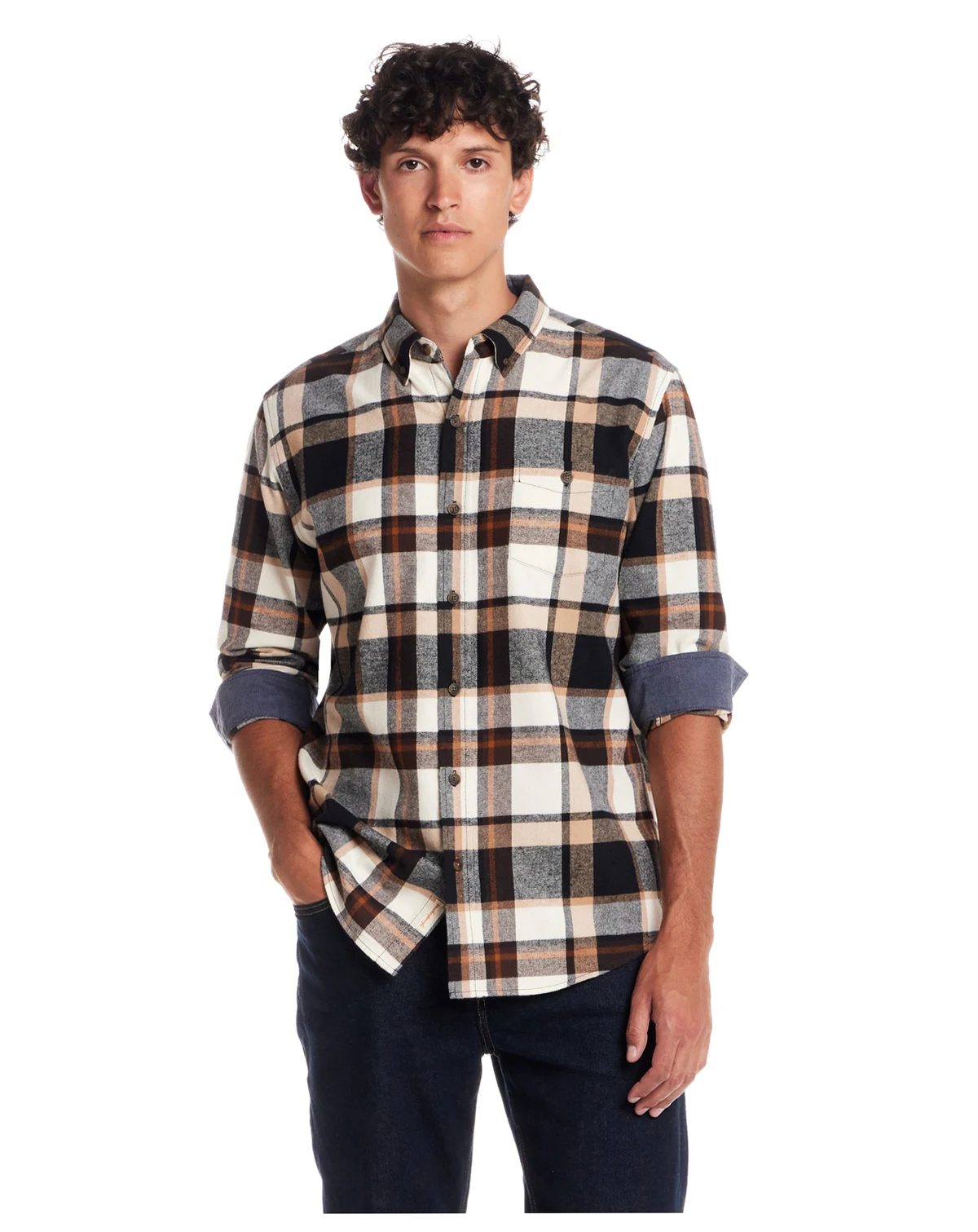 Men's Button Front Flannel Shirt