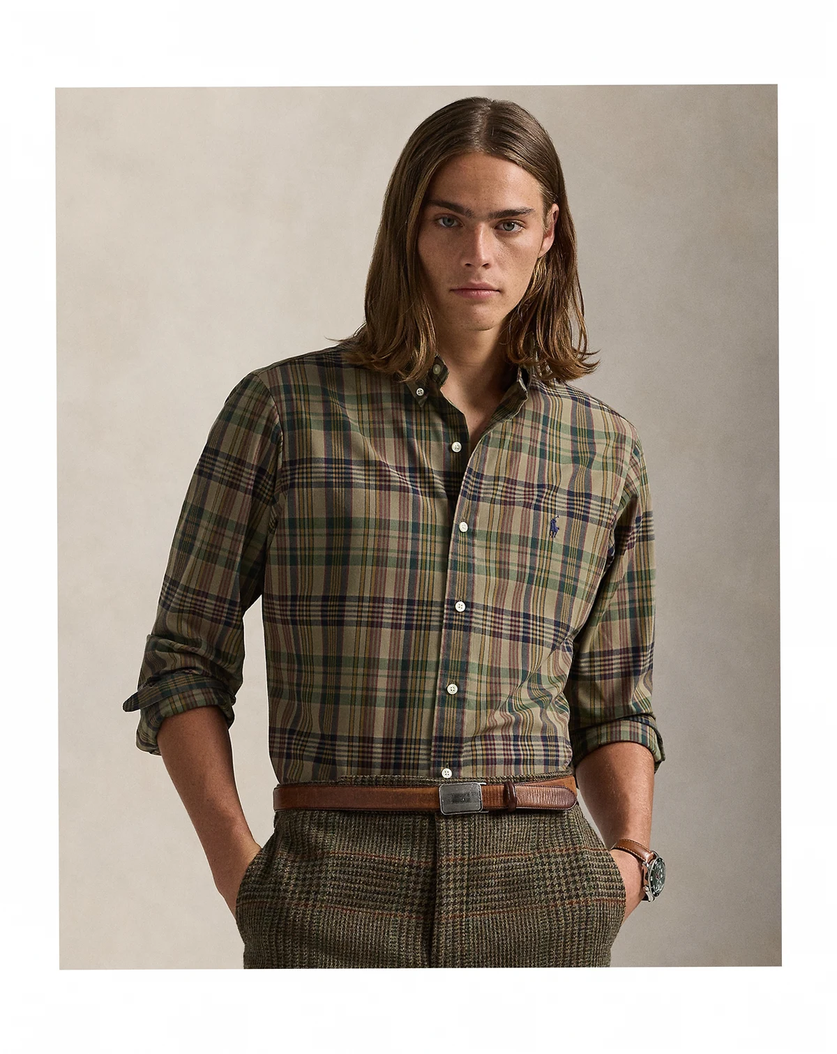 Men's Classic-Fit Plaid Performance Shirt