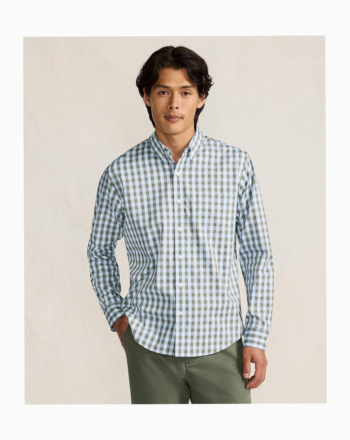 Men's Long Sleeve Tailored Fit Travel Kit Shirt