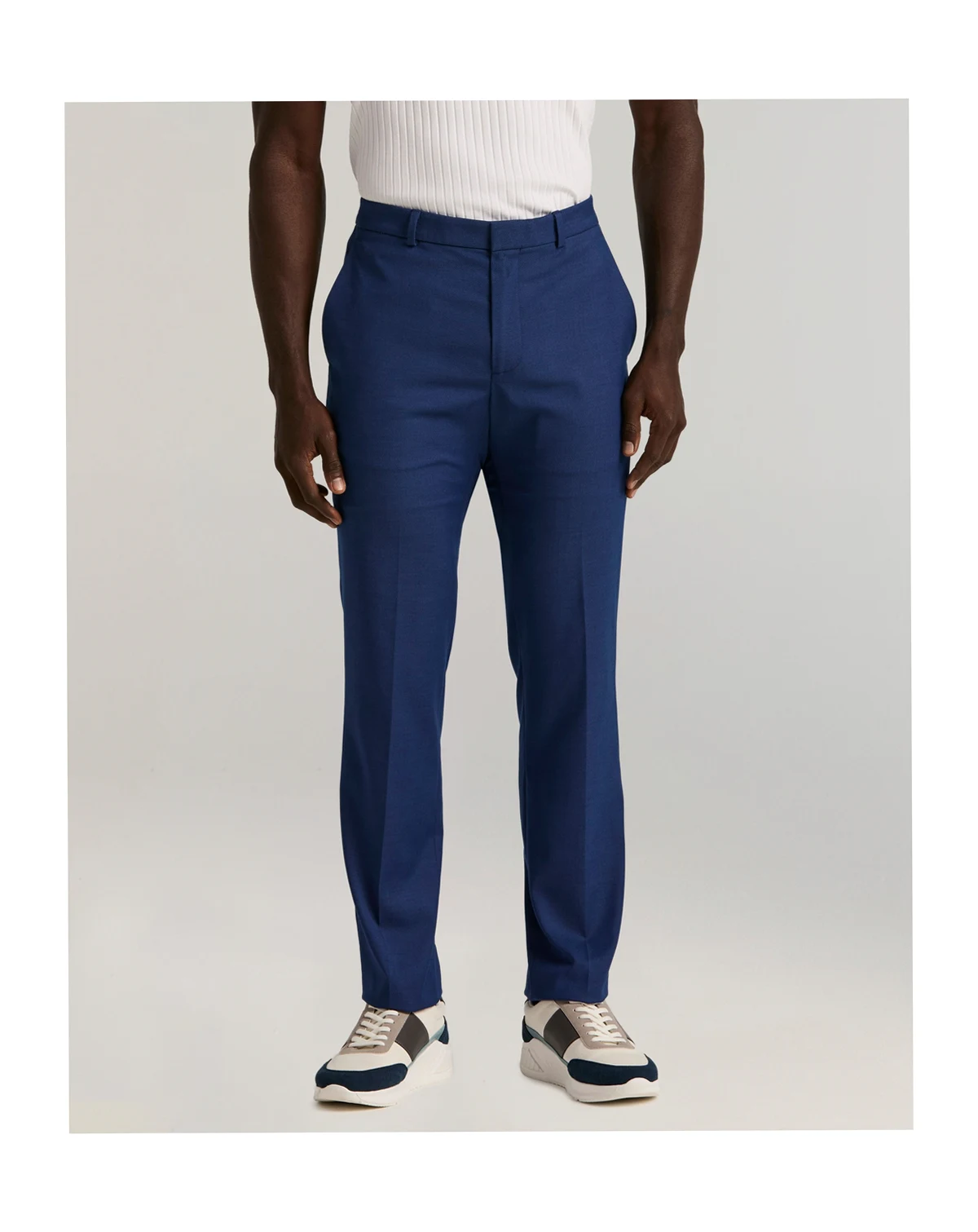 Men's Slim-Fit Flat Front Dress Pants