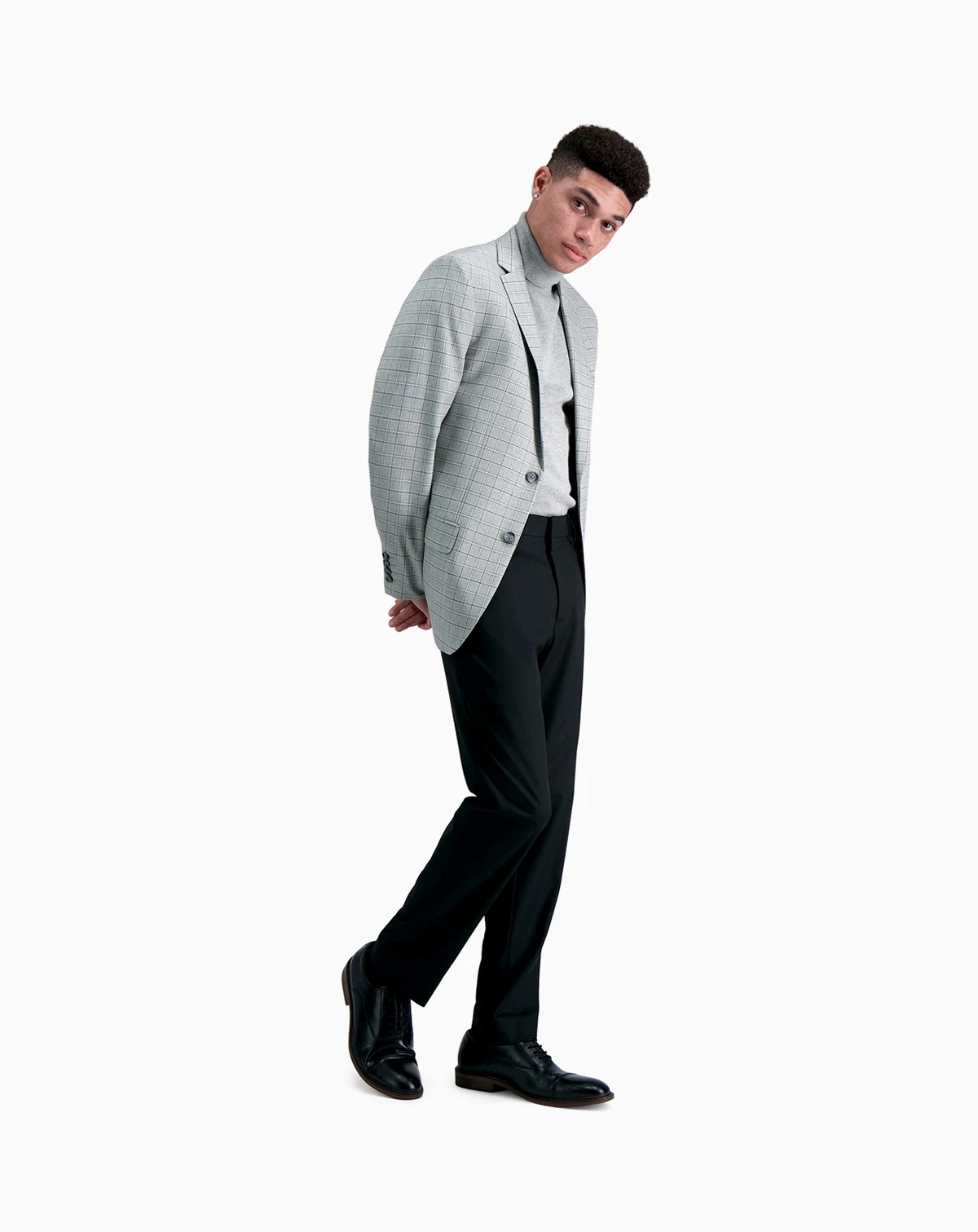 Men's Slim-Fit Shadow Check Dress Pants