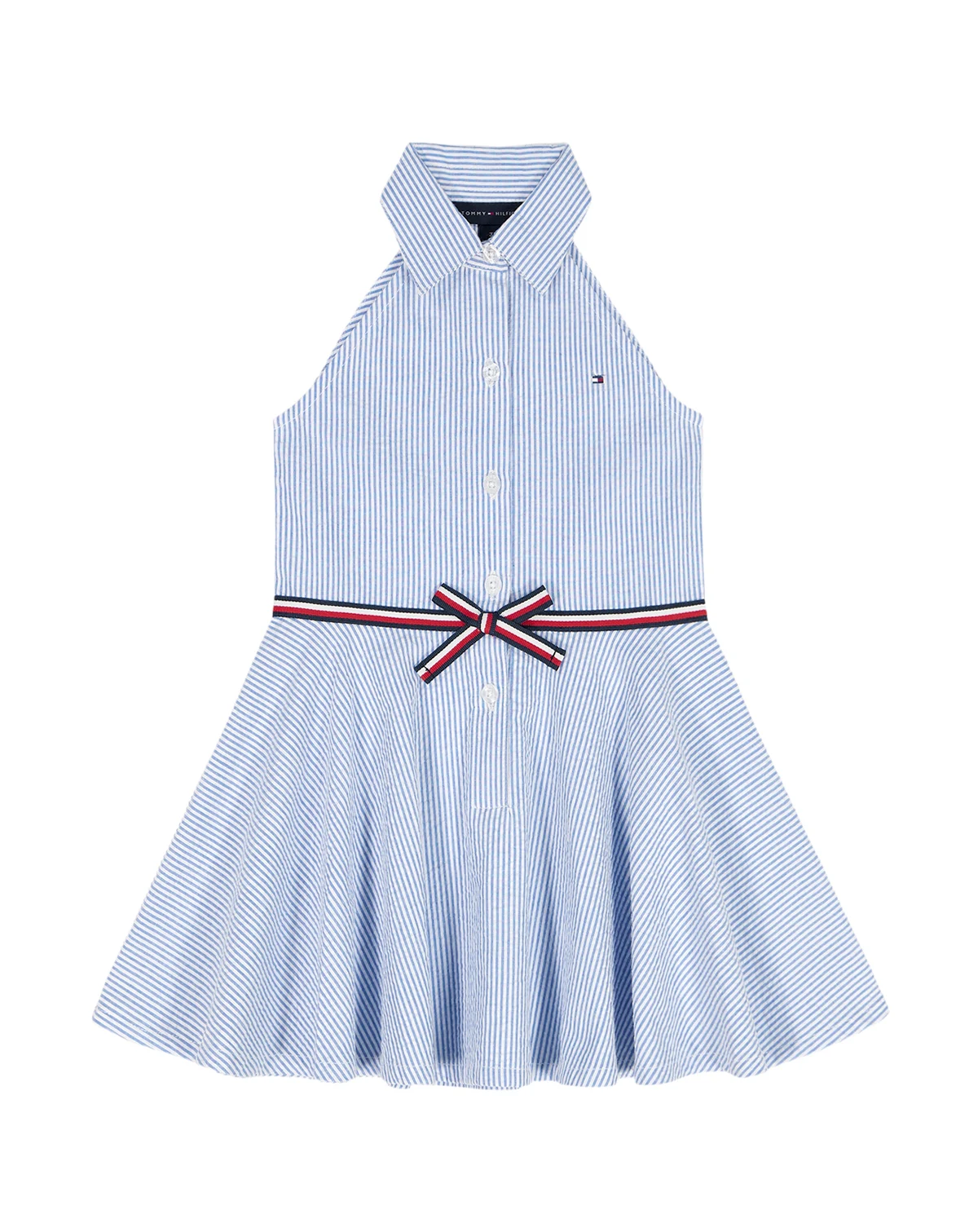 Girls' 2T-6X Ithaca Stripe Halter Polo Dress