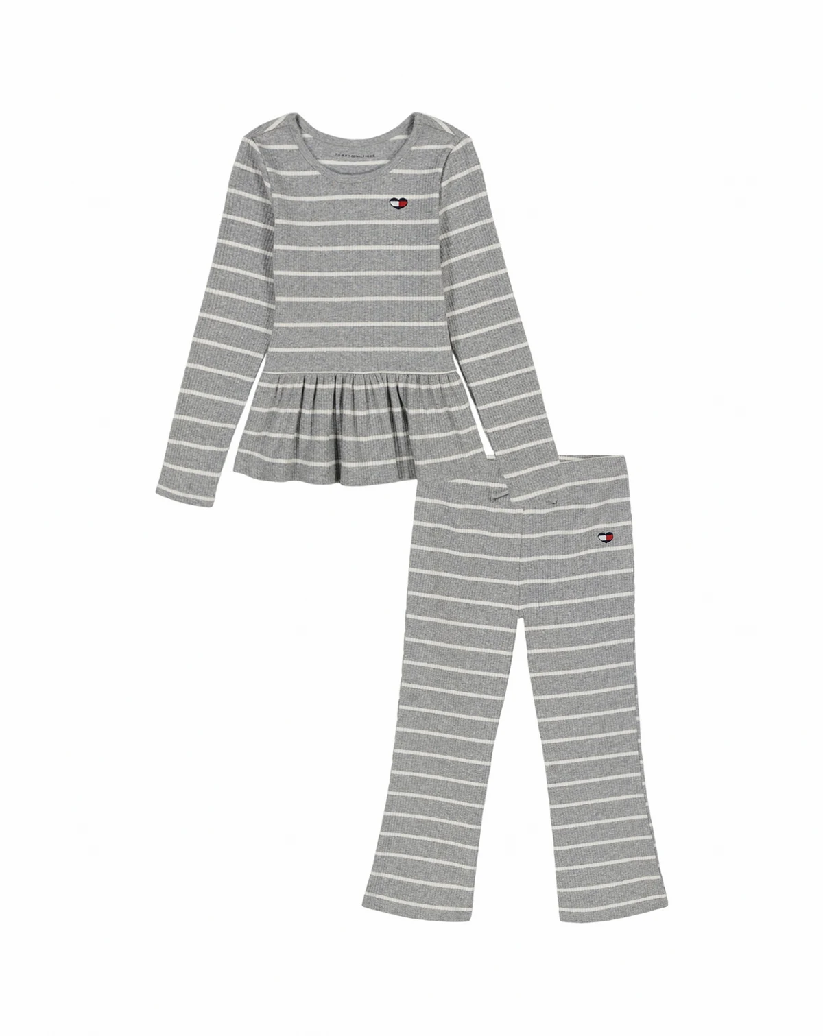 Girls' Toddler 2T-4T Peplum Hem Top and Flare Leg Pants, 2-Piece Set