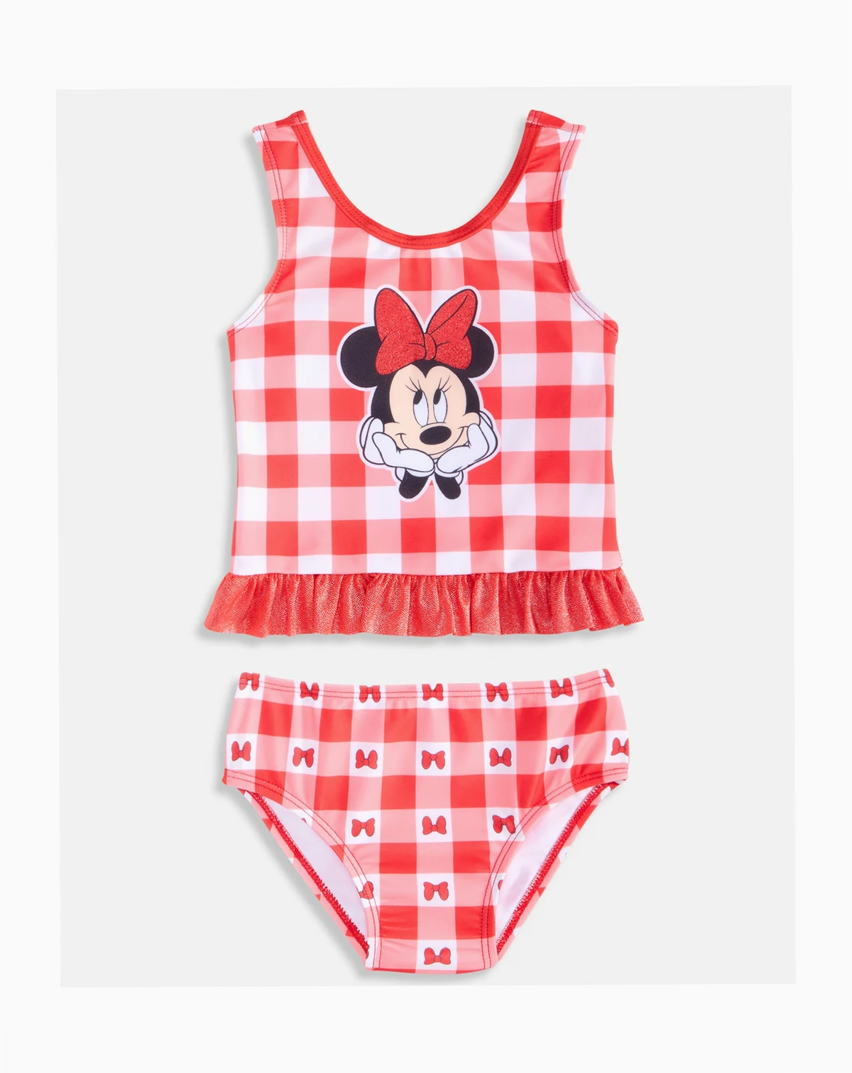 Toddler Girls' 2T-4Y Gingham-Print 2-Piece Tankini Swimsuit