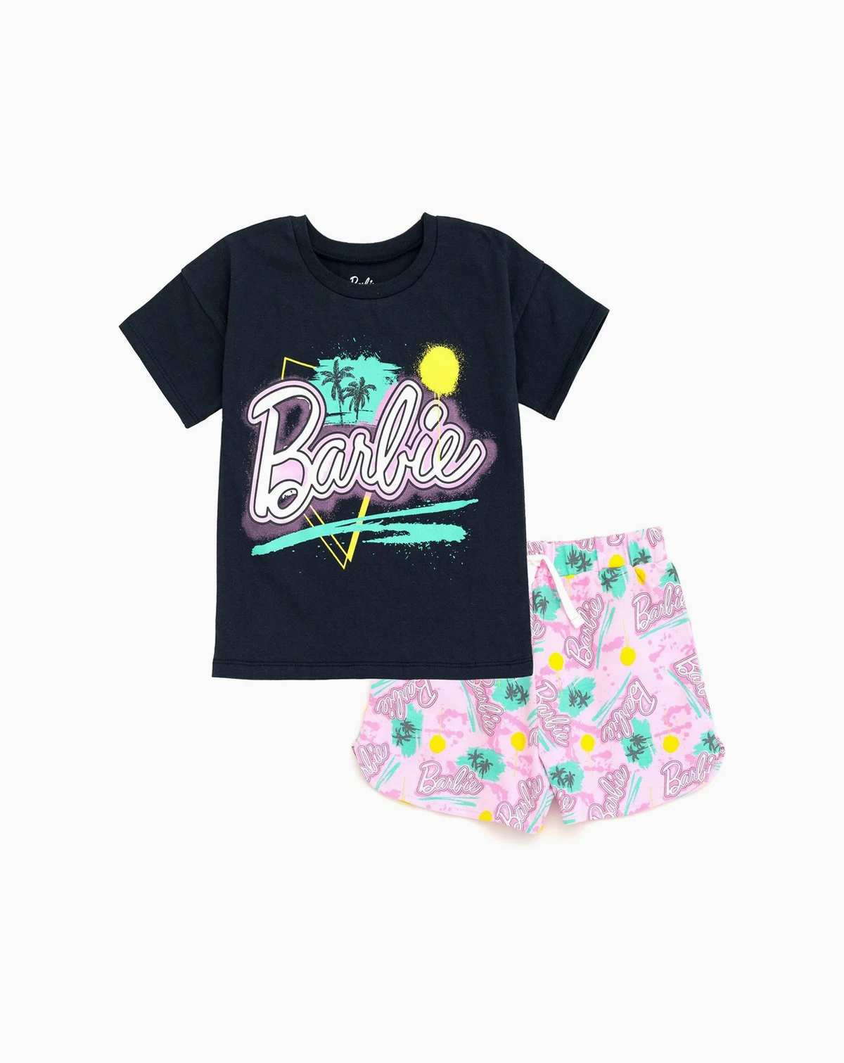Toddler Girls T-Shirt and French Terry Shorts Outfit Set