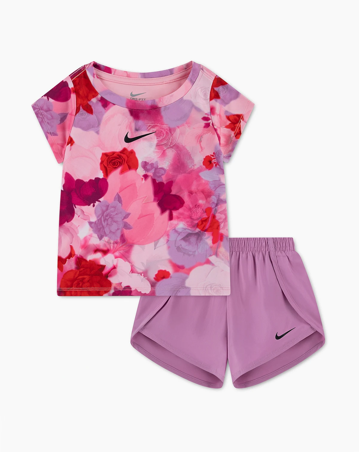 Girls' Toddler 2T-4T Move with Nature Crewneck T-Shirt and Shorts, 2-Piece Set