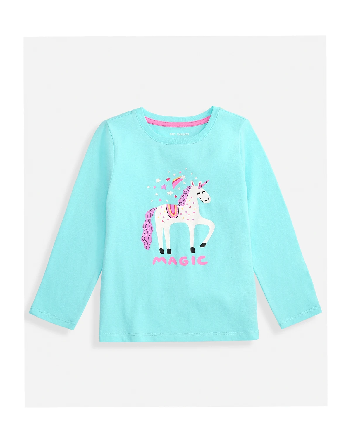 Girls Toddler 2T-4T Unicorn Magic Long-Sleeve T-Shirt, Macy's Exclusive