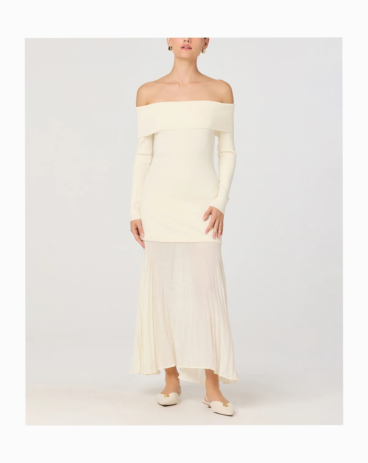 Women's Off-The-Shoulder Pull-On Dress