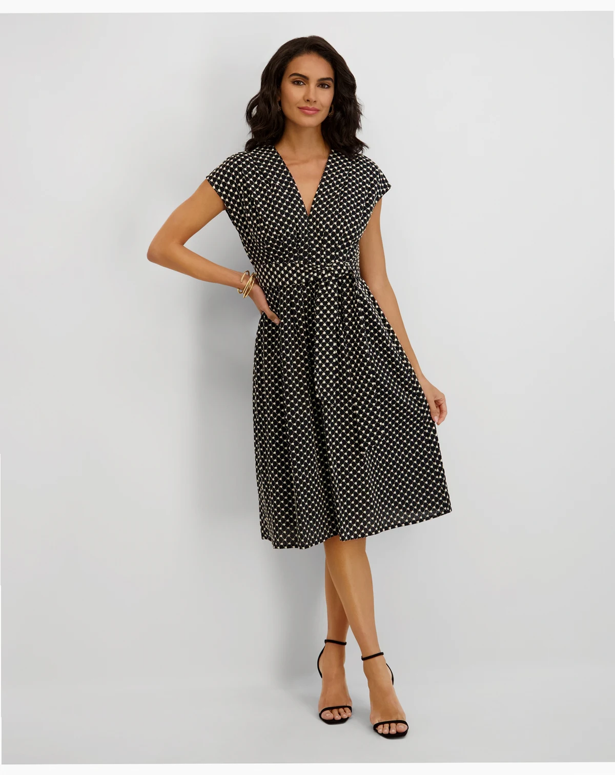 Women's Embroidered V-Neck Dress