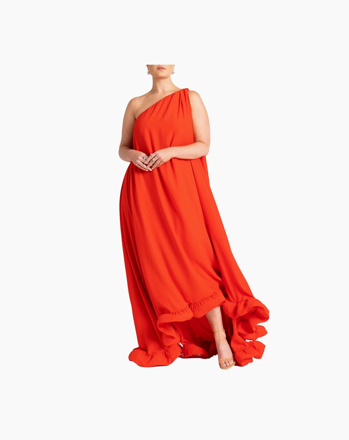 Women's Plus Size Dramatic Ruffle Gown