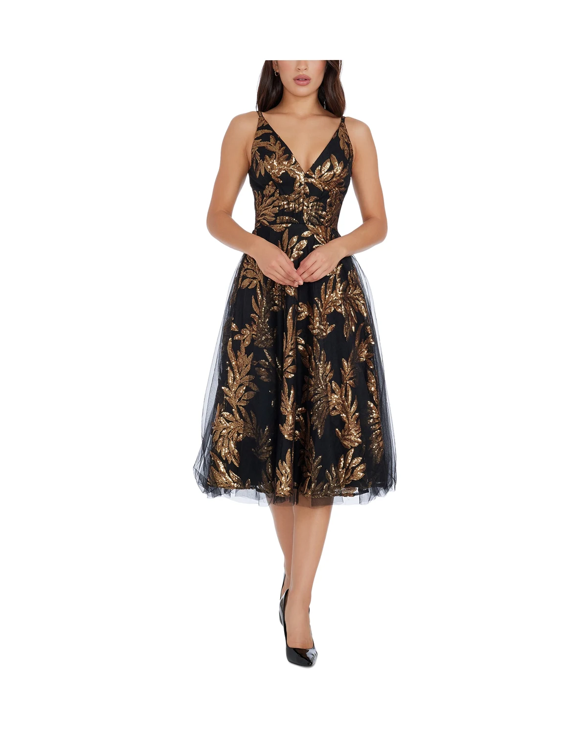 Women's Courtney Sequin and Tulle Dress