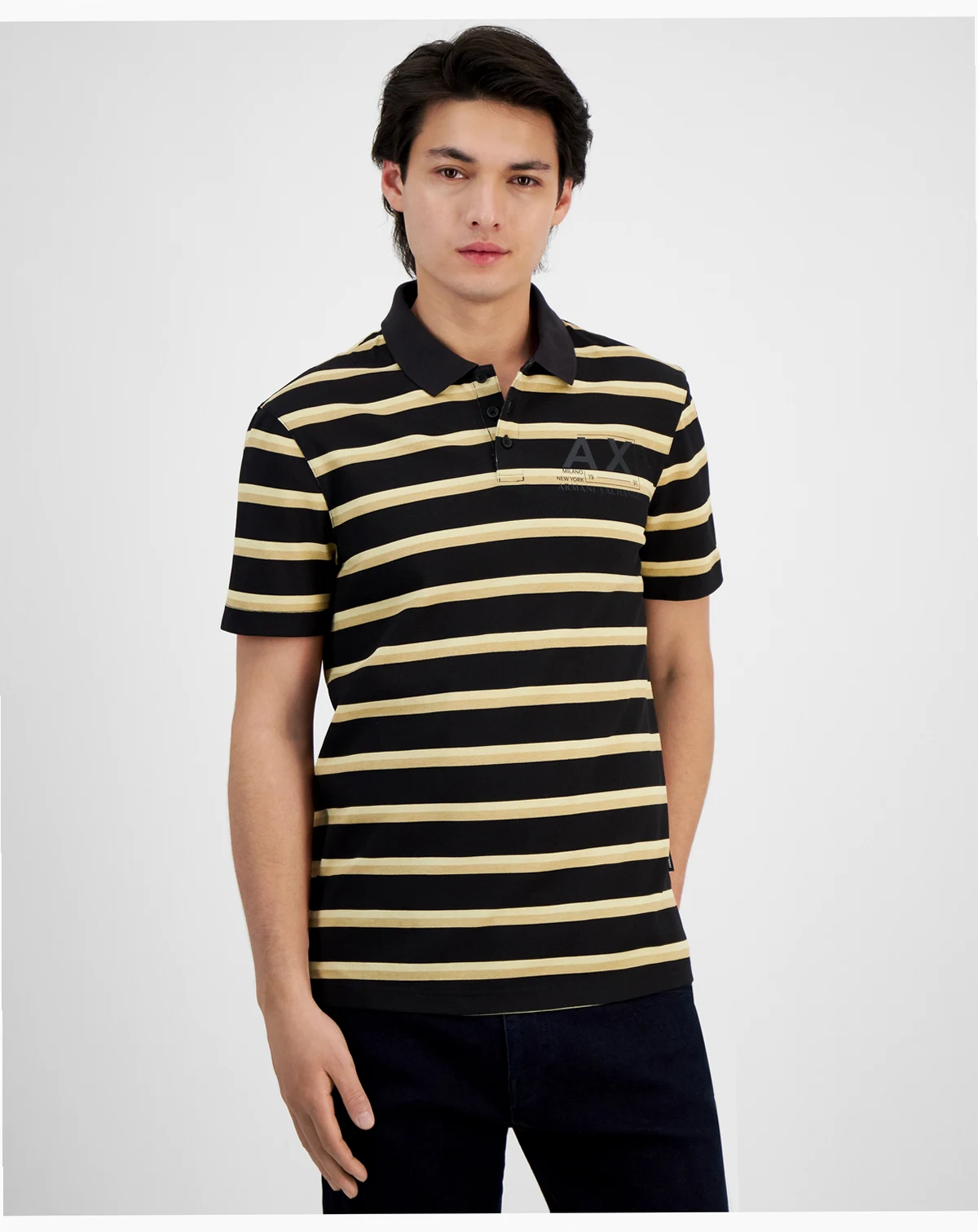 Men's Stripe Polo Shirt, Created for Macy's