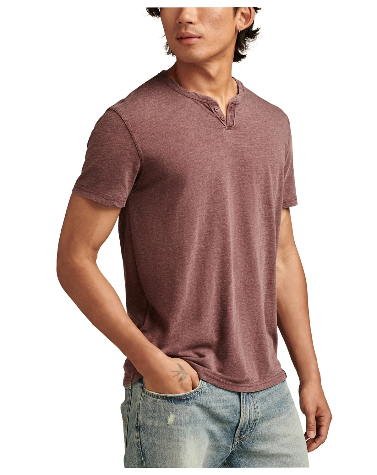 Men's Venice Burnout Notch Neck T-Shirts