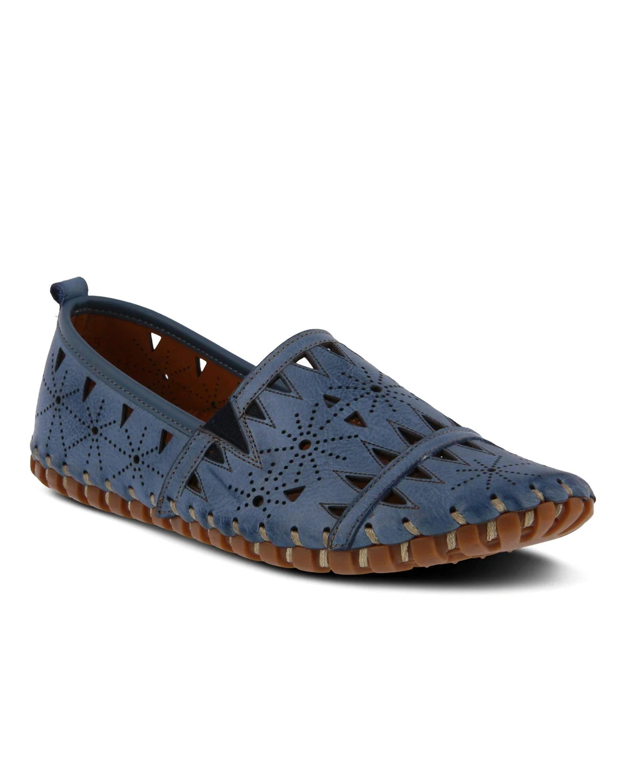 Fusaro Laser-Cut Leather Loafers with Removable Insole