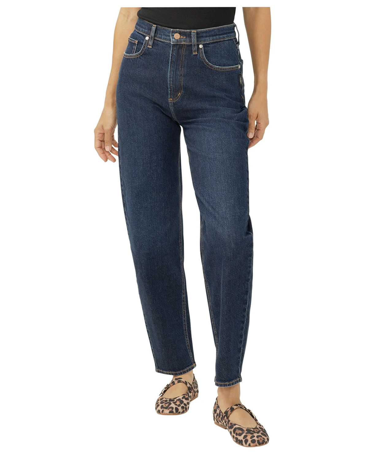 Women's High Rise Slim Barrel Leg Jeans