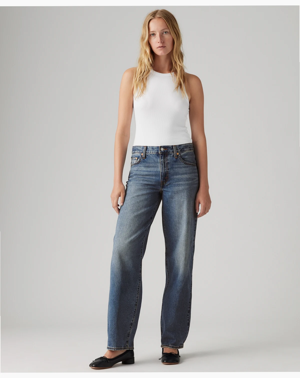 Women's Mid Rise Baggy Dad Jeans