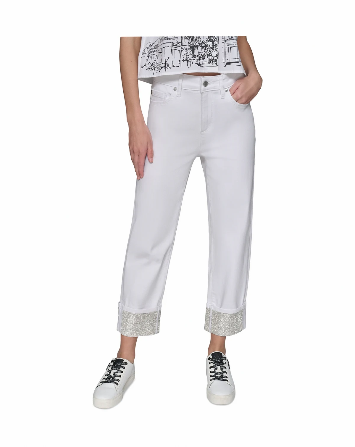 Women's Crystal-Cuff Jeans
