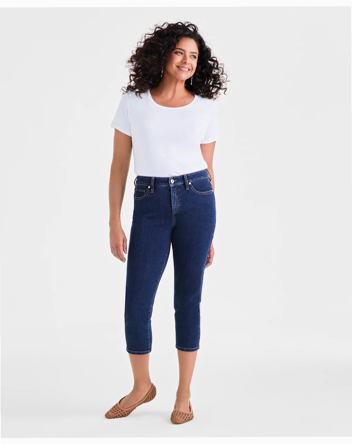 Women's Mid-Rise Straight Leg Ankle Jeans, Exclusively at Macy's