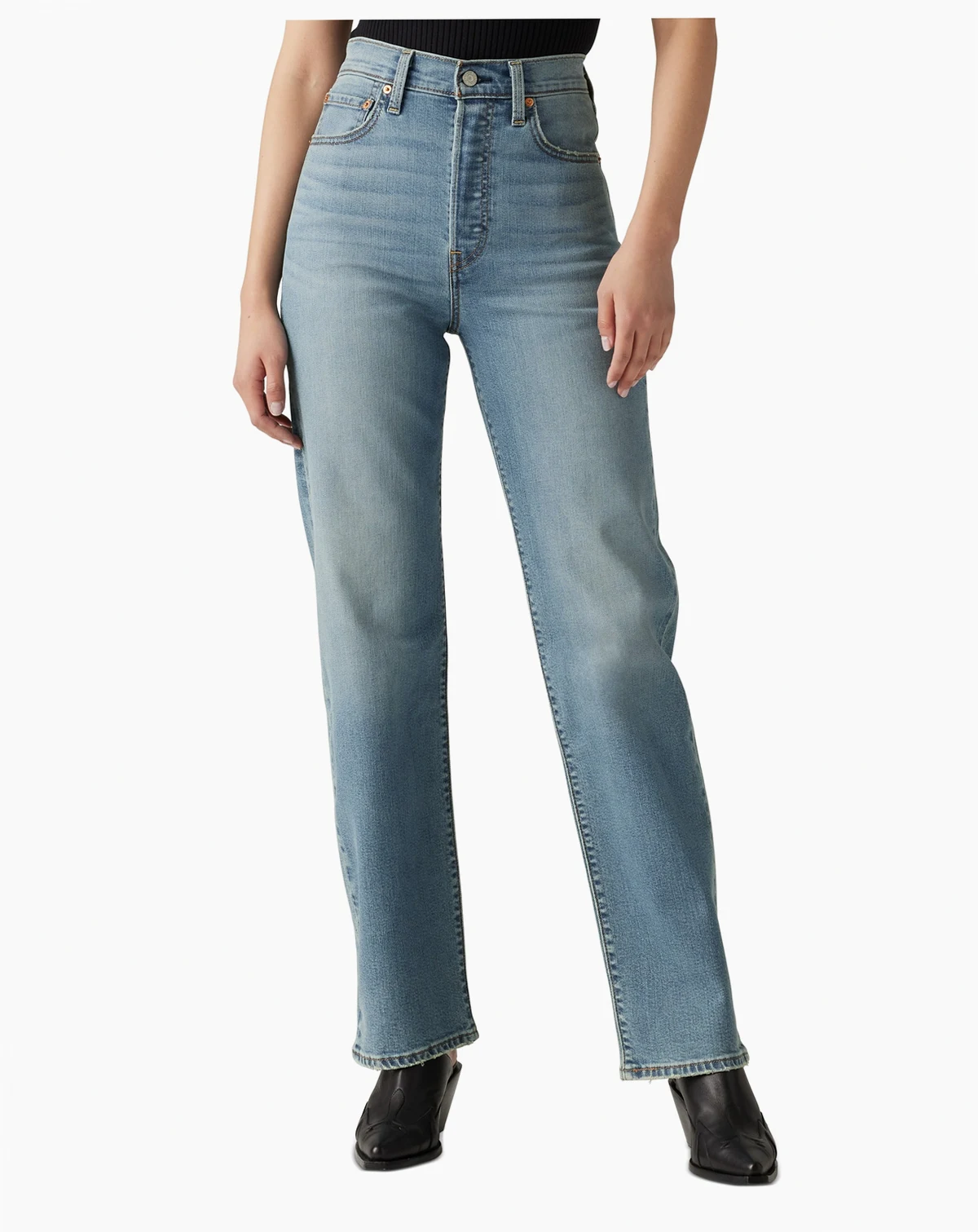 Women's Ribcage High-Rise Straight-Leg Jeans