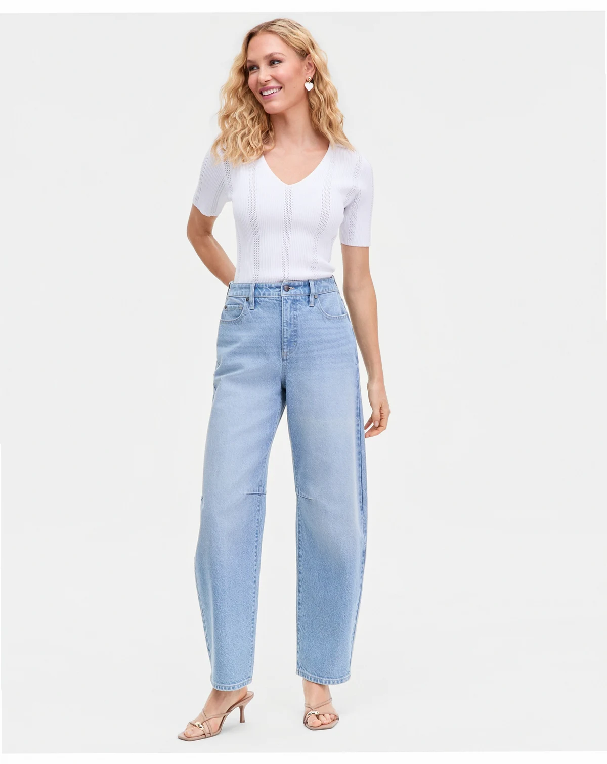 Women's High-Rise Barrel-Leg Jeans, Macy's Exclusive