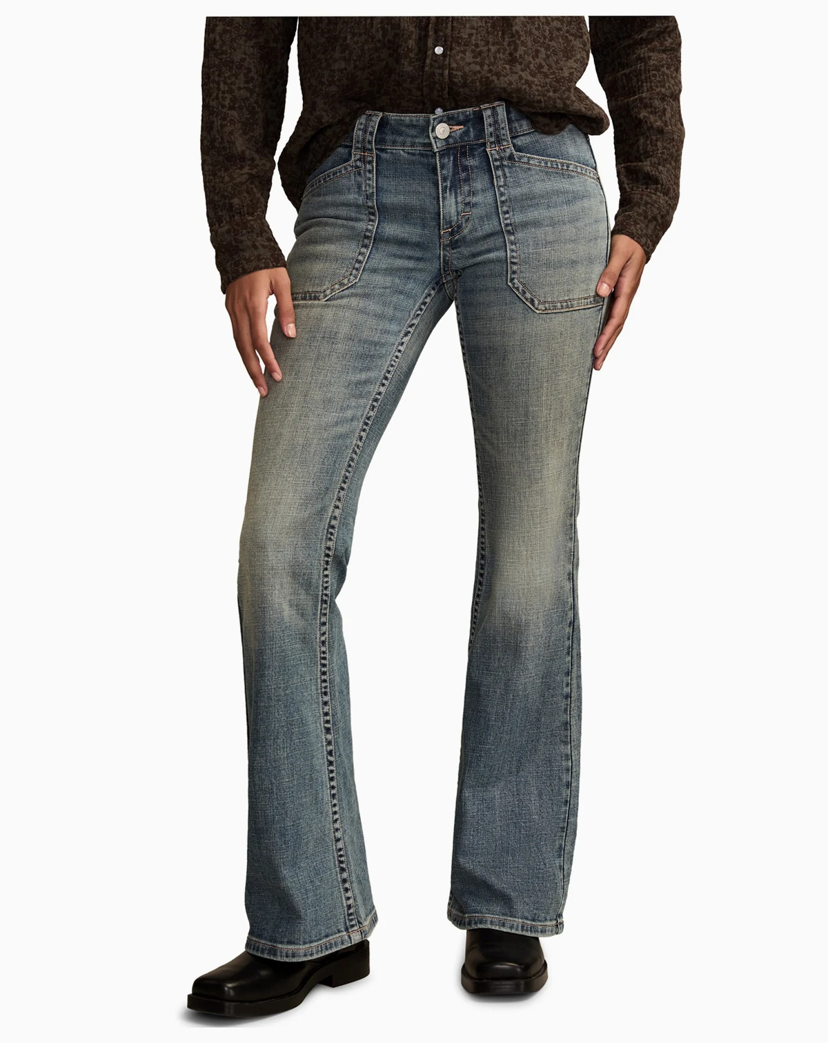 Women's Low Rise Flare Jeans
