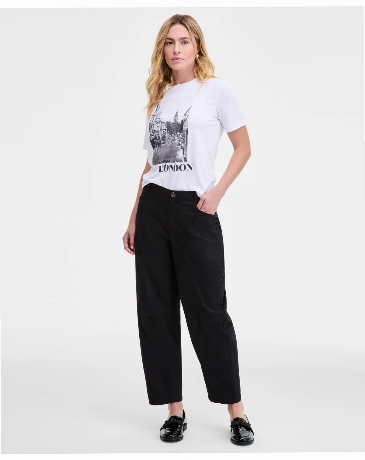 Women's High-Rise Utility Barrel-Leg Ankle Pants, Macy's Exclusive