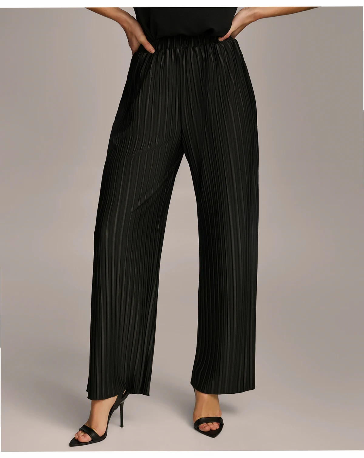 Women's Pull-On Pleated Wide Leg Pants