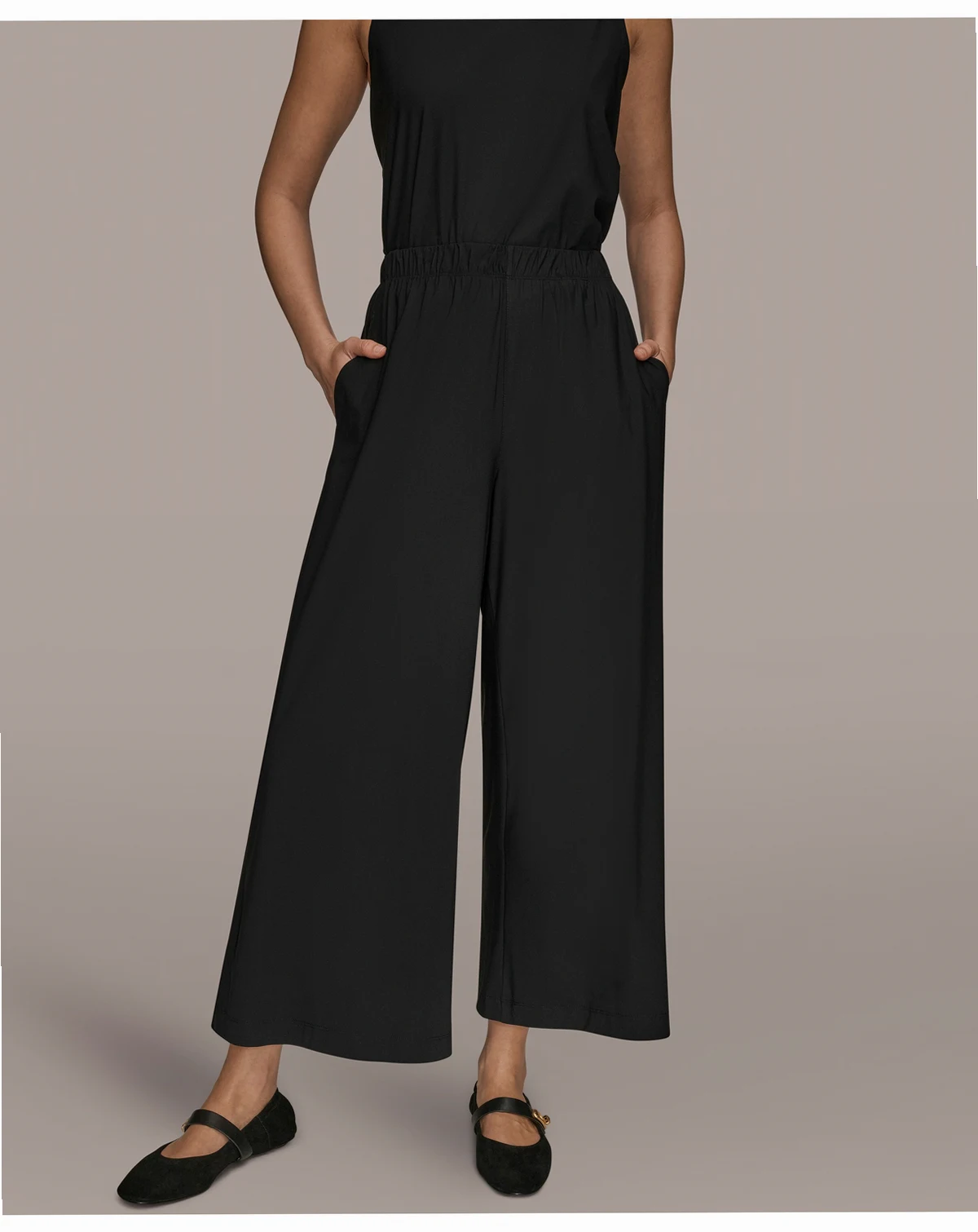 Women's 4-way Stretch Knit Mid Rise Ankle Pants