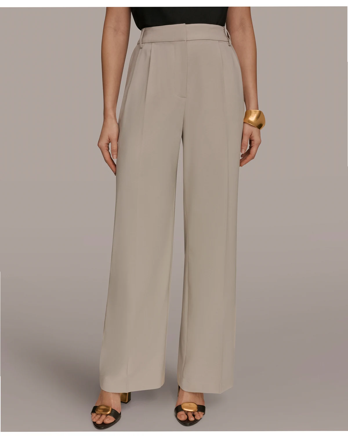 Women's Pleated Wide-Leg Pants