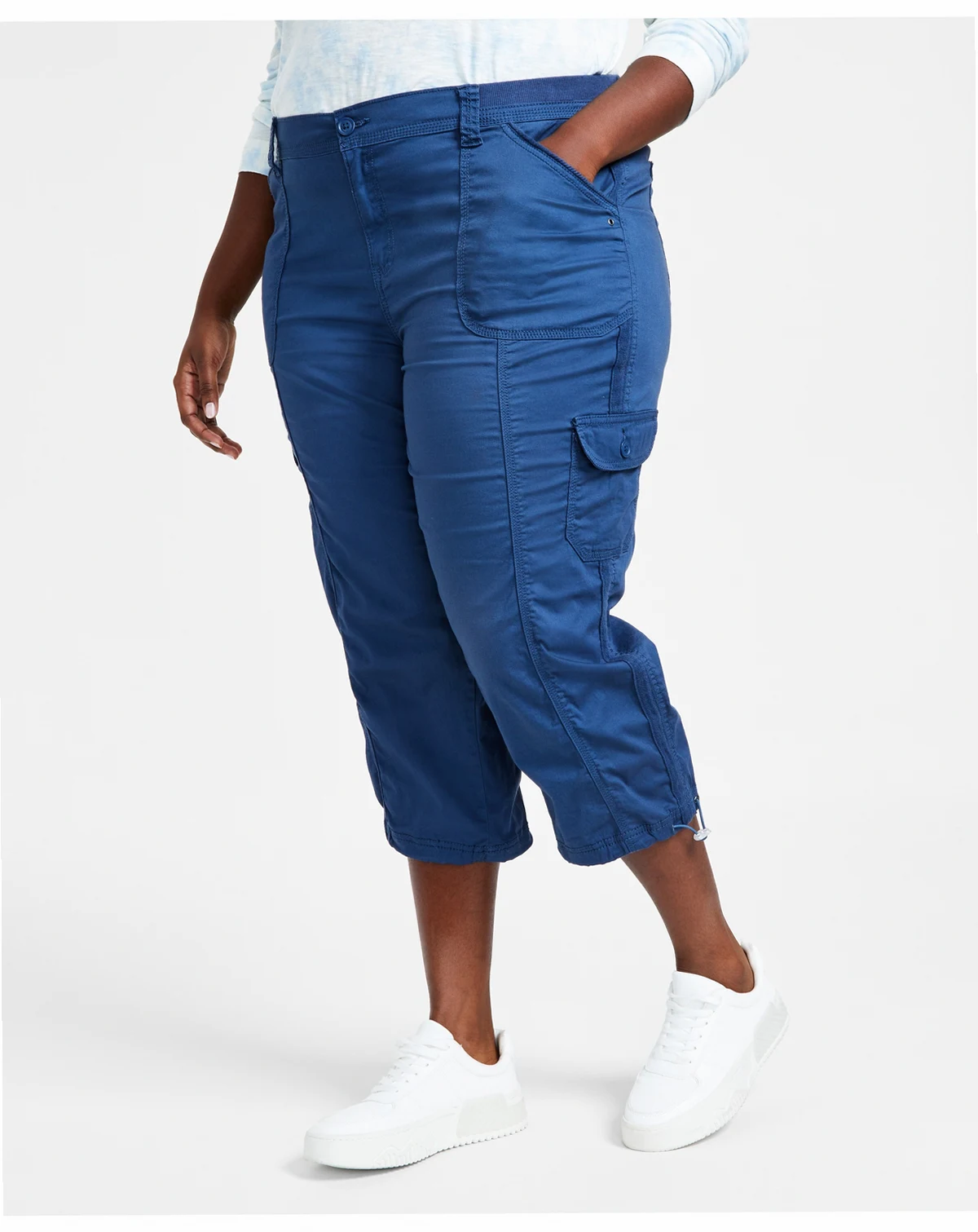 Plus Size Cargo Capri Pants, Exclusively at Macy's