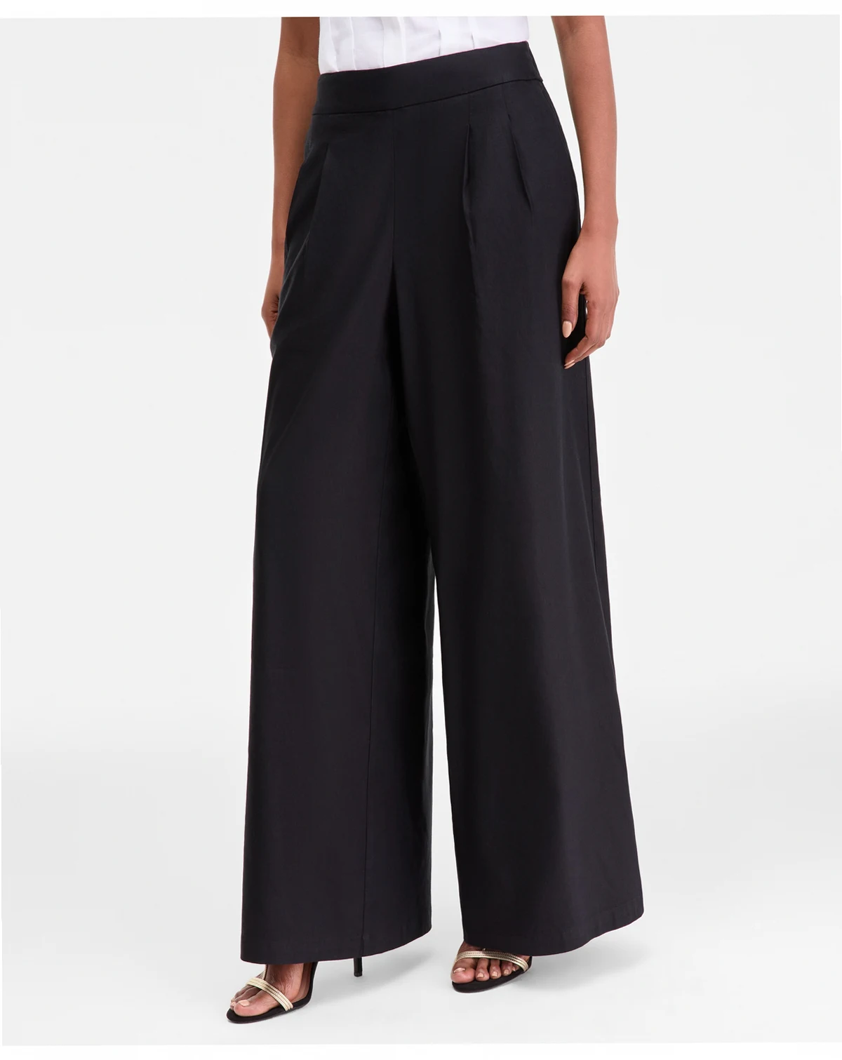 Women's High-Rise Pleated Pull-On Wide-Leg Pants, Macy's Exclusive