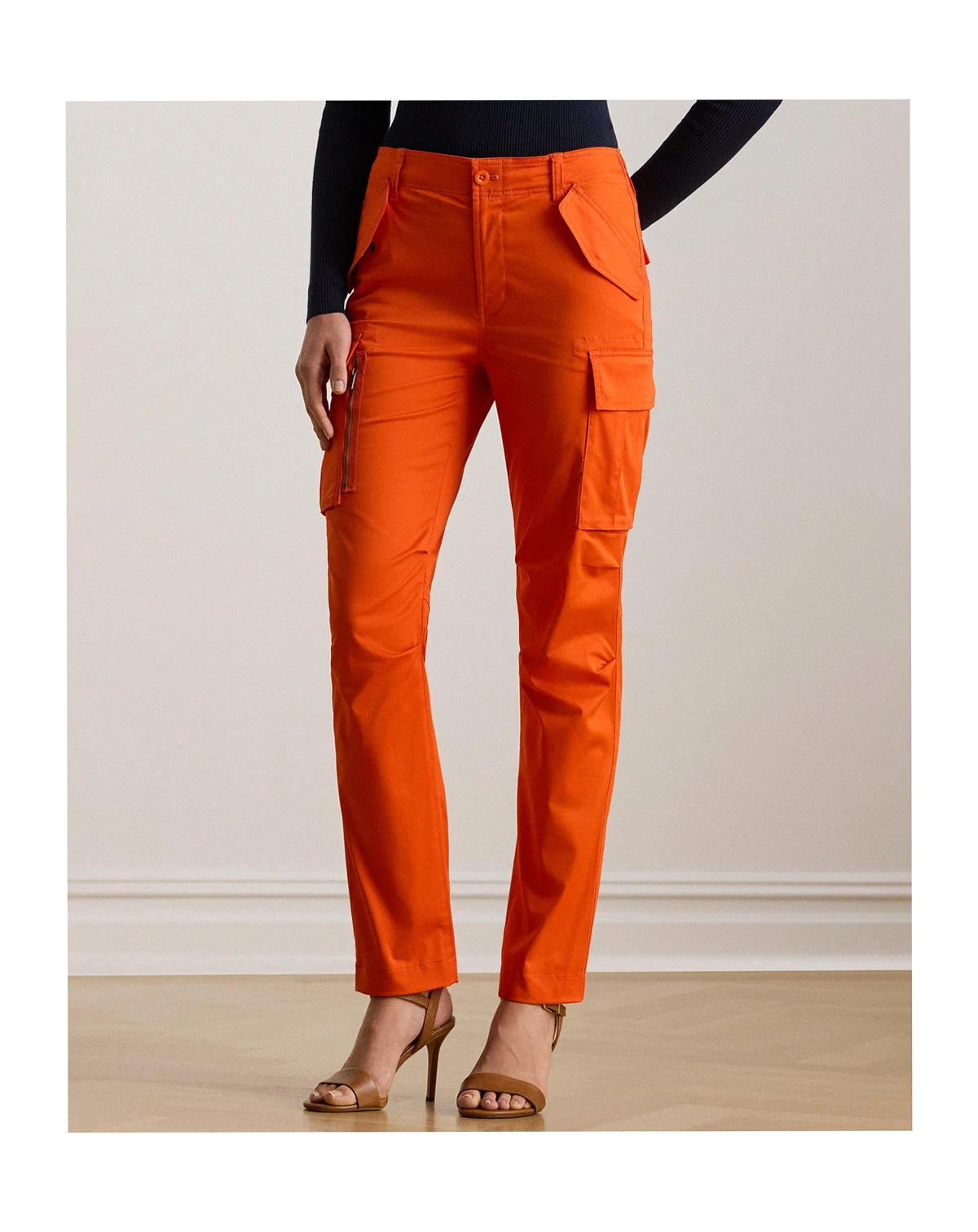 Women's Cotton Sateen Cargo Pants