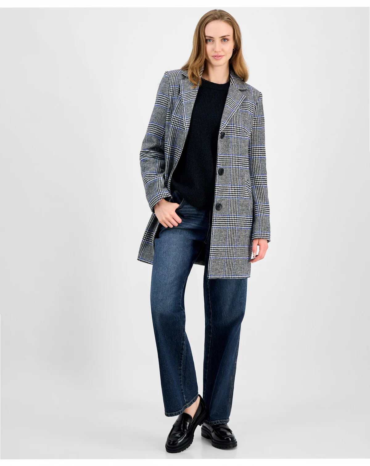 Juniors' Single-Breasted Walker Coat