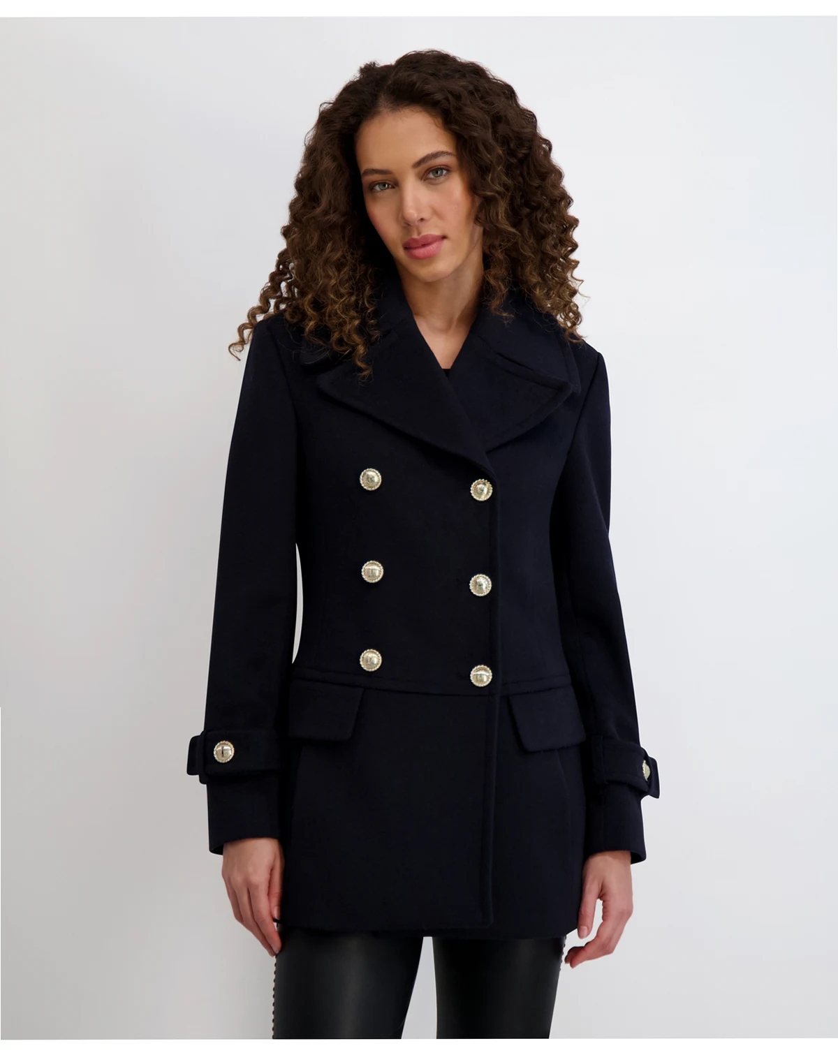 Women's Dropped Waist Peacoat