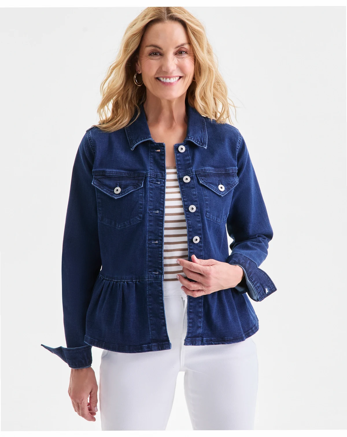 Women's Peplum Denim Jacket, Macy's Exclusive