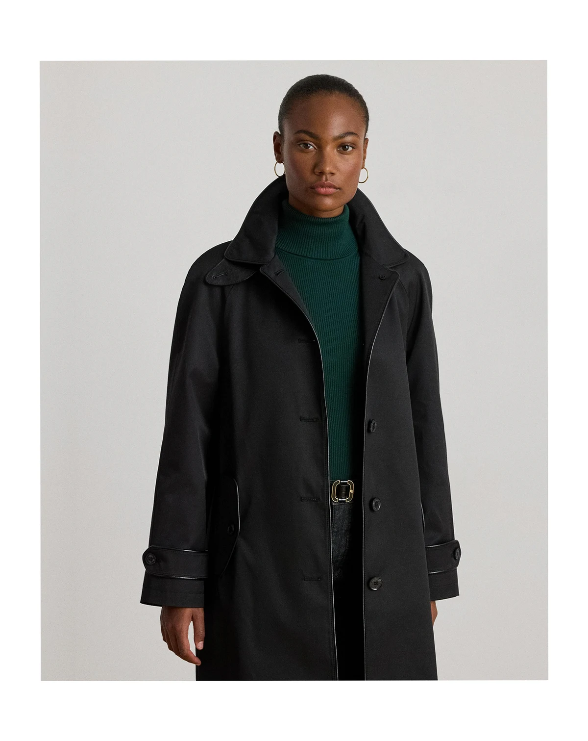 Women's Buttoned Maxi Trench Coat