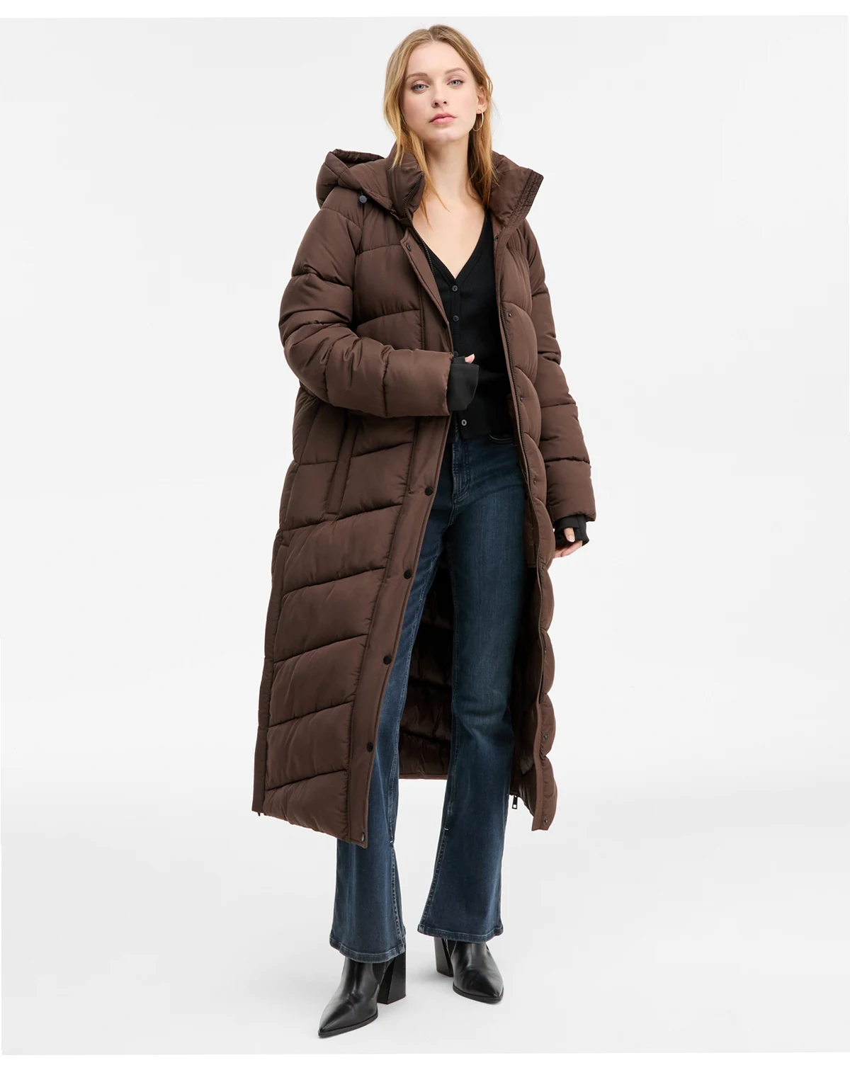 Women's Hooded Water-Resistant Maxi Puffer Coat, Macy's Exclusive