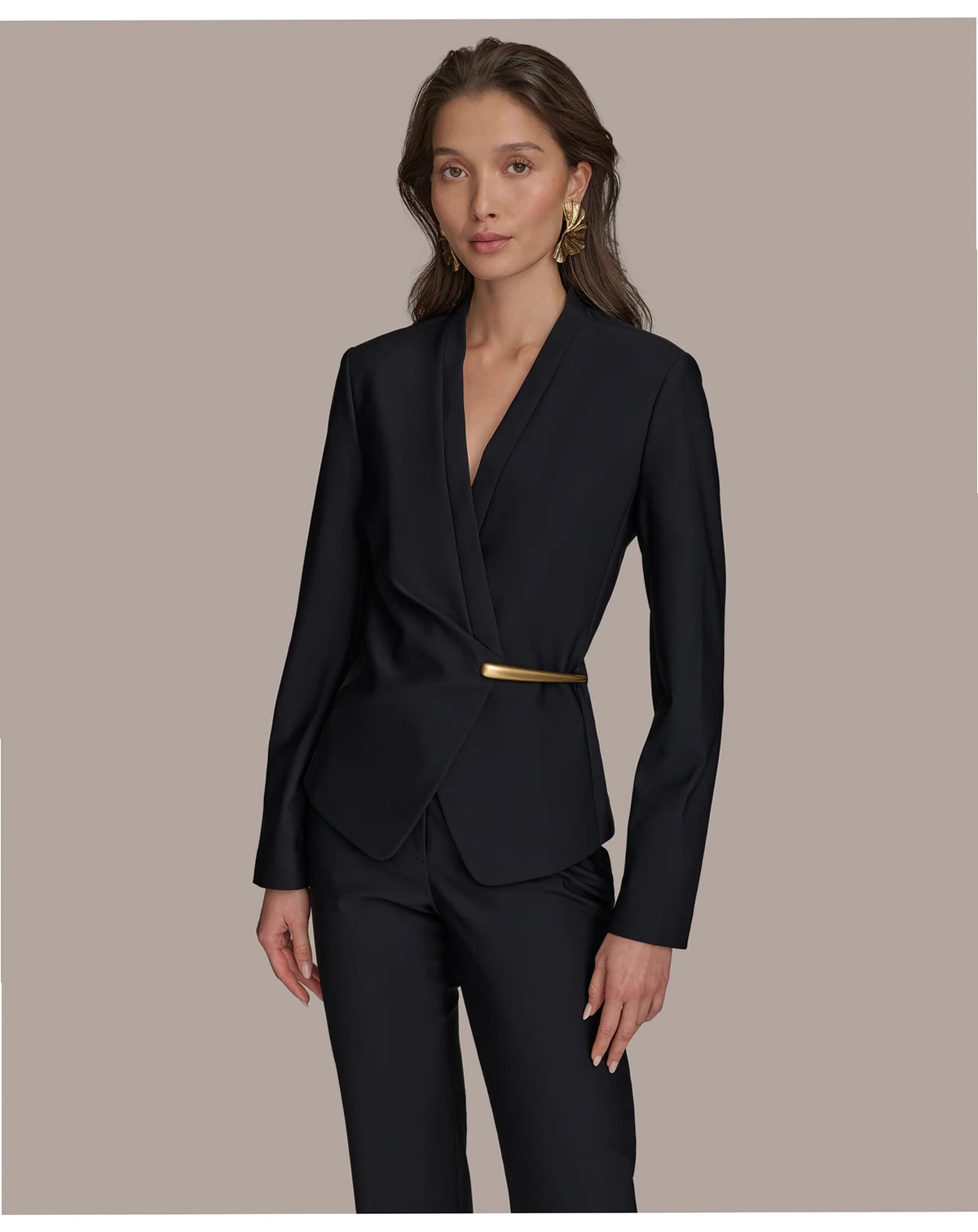 Women's Collarless Wrap Jacket